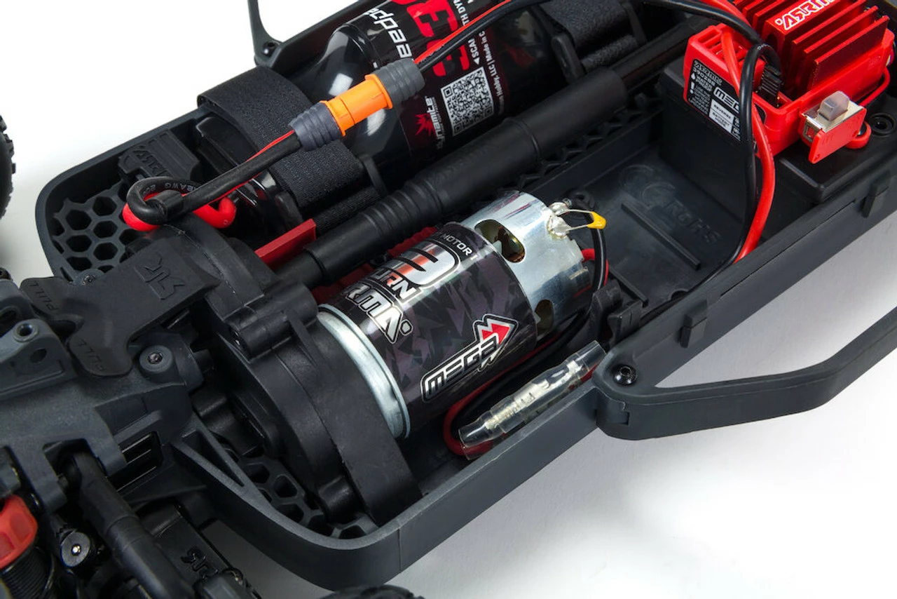 Arrma Infraction 4x4 Mega 1/8 Street Bash Resto Mod Truck RTR, Red/Blue 16 Arrma Infraction 4x4 Mega 1/8 Street Bash Resto Mod Truck RTR, Red/Blue - Image 14