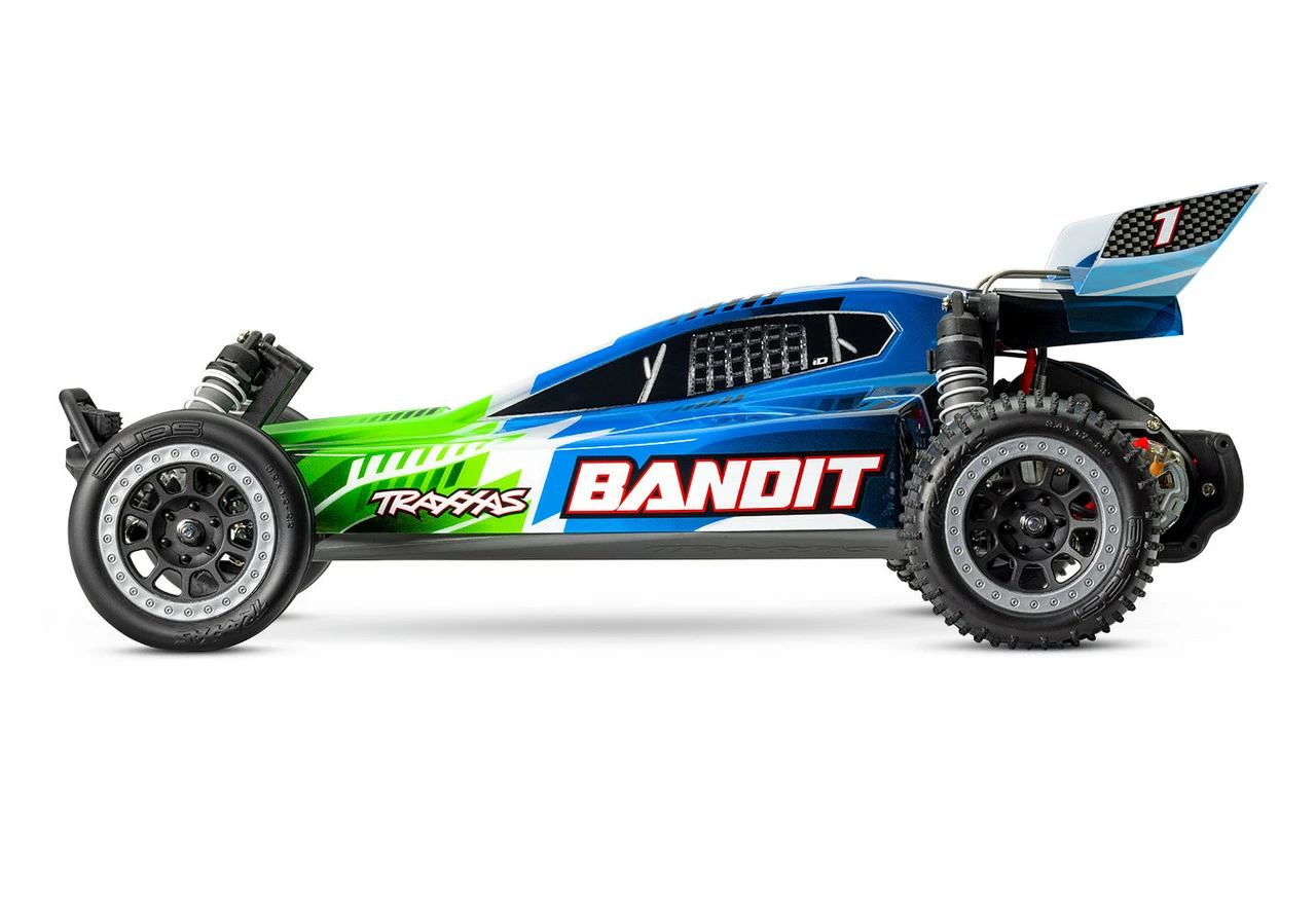 Traxxas Bandit 1/10 Scale 2wd Buggy With LED Lights, NiMH Battery And DC Charger, Green 4 Traxxas Bandit 1/10 Scale 2wd Buggy With LED Lights, NiMH Battery And DC Charger, Green - Image 2