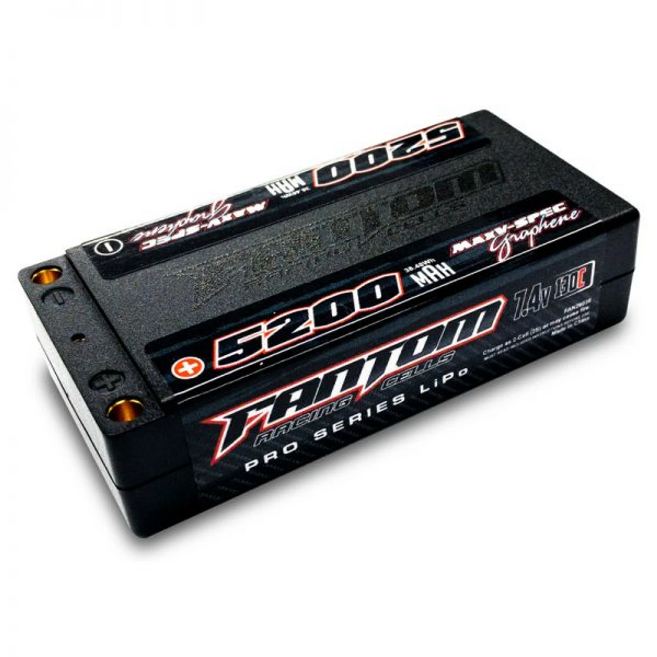 Fantom Racing 5200mAh, 130C, 7.4V, 2-Cell, Shorty, MaxV-Spec Silicon Graphene LiPo 3 Fantom Racing 5200mAh, 130C, 7.4V, 2-Cell, Shorty, MaxV-Spec Silicon Graphene LiPo
