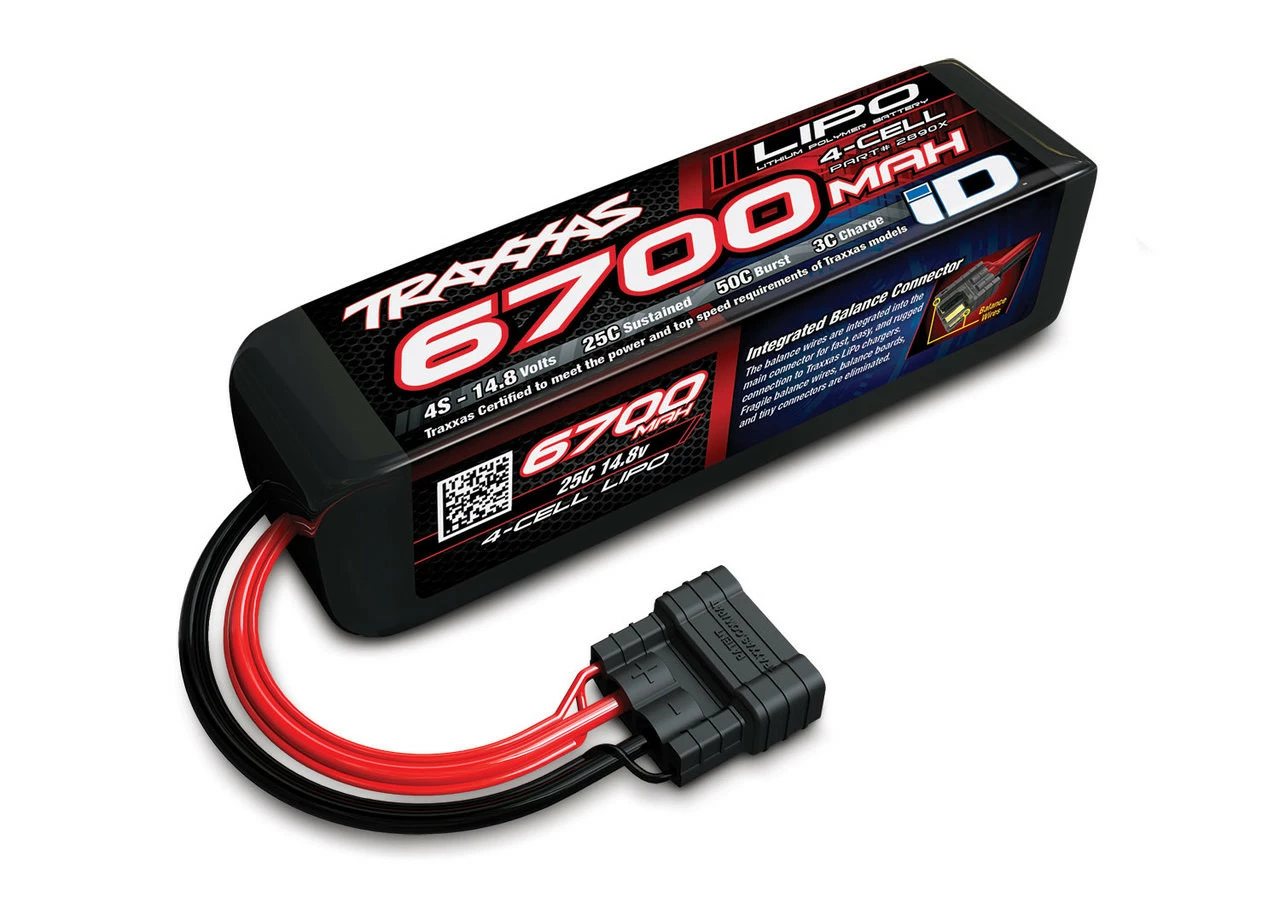 Traxxas 2890X 4S "Power Cell" 25C LiPo Battery W/iD Traxxas Connector 14.8V/6700 3 Traxxas 2890X 4S "Power Cell" 25C LiPo Battery W/iD Traxxas Connector 14.8V/6700