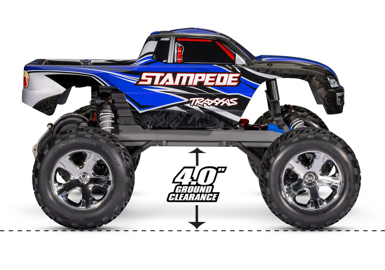 Traxxas Stampede 1/10 RTR Monster Truck W/XL-5 ESC, TQ 2.4GHz Radio, Battery & DC Charger (Blue) 6 Traxxas Stampede 1/10 RTR Monster Truck W/XL-5 ESC, TQ 2.4GHz Radio, Battery & DC Charger (Blue) - Image 4