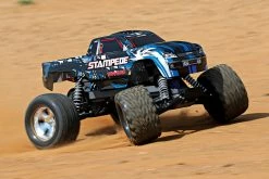Traxxas Stampede 1/10 Scale Monster Truck Ready-to-Race With TQ 2.4GHz Radio System And XL-5 ESC (fwd/rev) No Battery Or Charger (Blue) -RC Cars & Trucks Sales 36054 4 Stampede 2018 Blue Action LtoR Speed 97343.1561732472
