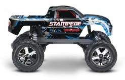 Traxxas Stampede 1/10 Scale Monster Truck Ready-to-Race With TQ 2.4GHz Radio System And XL-5 ESC (fwd/rev) No Battery Or Charger (Blue) -RC Cars & Trucks Sales 36054 4 Stampede Blue sideview 35291.1561732471