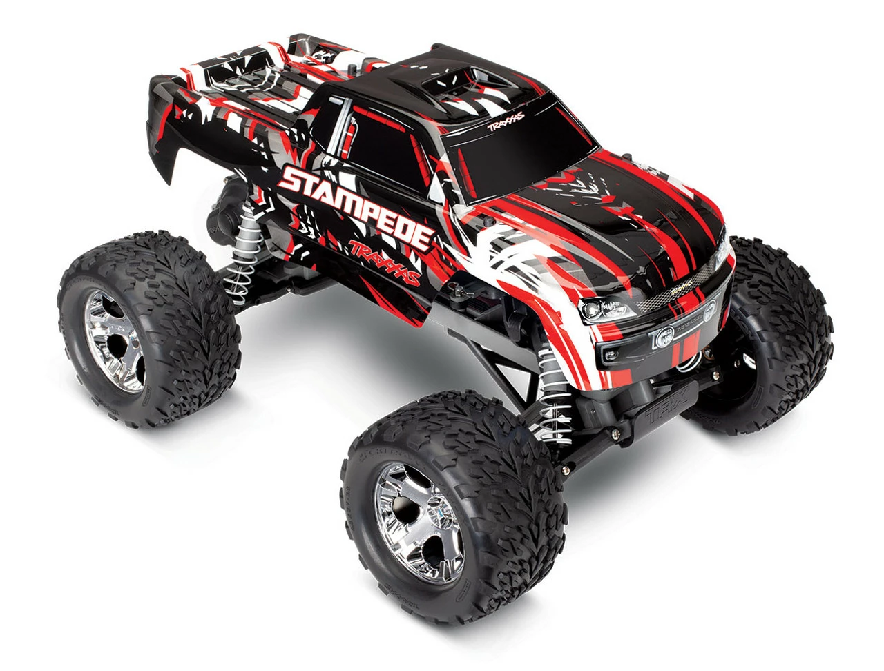 Traxxas Stampede 1/10 Scale Monster Truck Ready-to-Race With TQ 2.4GHz Radio System And XL-5 ESC (fwd/rev) No Battery Or Charger (Red) 4 Traxxas Stampede 1/10 Scale Monster Truck Ready-to-Race With TQ 2.4GHz Radio System And XL-5 ESC (fwd/rev) No Battery Or Charger (Red) - Image 2
