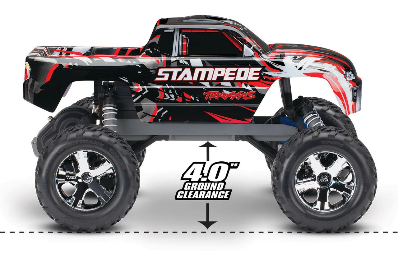 Traxxas Stampede 1/10 Scale Monster Truck Ready-to-Race With TQ 2.4GHz Radio System And XL-5 ESC (fwd/rev) No Battery Or Charger (Red) 9 Traxxas Stampede 1/10 Scale Monster Truck Ready-to-Race With TQ 2.4GHz Radio System And XL-5 ESC (fwd/rev) No Battery Or Charger (Red) - Image 7
