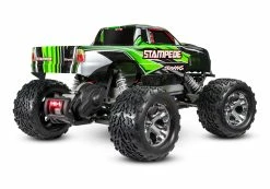 Traxxas Stampede 1/10 RTR Monster Truck W/XL-5 ESC, TQ 2.4GHz Radio, Battery & DC Charger, LED Lighting (Green) -RC Cars & Trucks Sales 36054 61 Stampede 3qtr Rear GRN 89553.1649444123