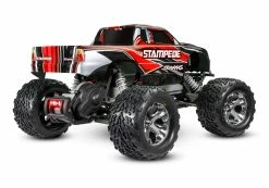 Traxxas Stampede 1/10 RTR Monster Truck W/XL-5 ESC, TQ 2.4GHz Radio, Battery & DC Charger, LED Lighting (Red) -RC Cars & Trucks Sales 36054 61 Stampede 3qtr Rear RED 22652.1649444003