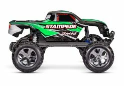 Traxxas Stampede 1/10 RTR Monster Truck W/XL-5 ESC, TQ 2.4GHz Radio, Battery & DC Charger, LED Lighting (Green) -RC Cars & Trucks Sales 36054 61 Stampede Side GRN 90067.1649444129