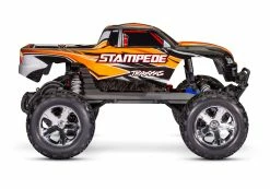 Traxxas Stampede 1/10 RTR Monster Truck W/XL-5 ESC, TQ 2.4GHz Radio, Battery & DC Charger, LED Lighting (Orange) -RC Cars & Trucks Sales 36054 61 Stampede Side ORNG 63793.1649443879