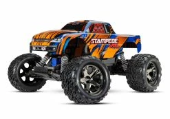 Traxxas Stampede VXL Brushless 1/10 RTR 2WD Monster Truck W/TQi 2.4GHz Radio & TSM, Magnum 272R Transmission (Orange) -RC Cars & Trucks Sales 36076 74 Stampede VXL 3qtr Front ORNG 26739.1649445174