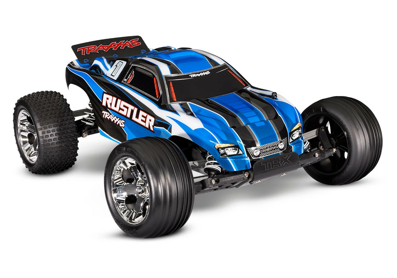 Traxxas Rustler 1/10 RTR Stadium Truck W/XL-5 ESC, TQ 2.4GHz Radio, Battery & DC Charger (Blue Edition) 3 Traxxas Rustler 1/10 RTR Stadium Truck W/XL-5 ESC, TQ 2.4GHz Radio, Battery & DC Charger (Blue Edition)