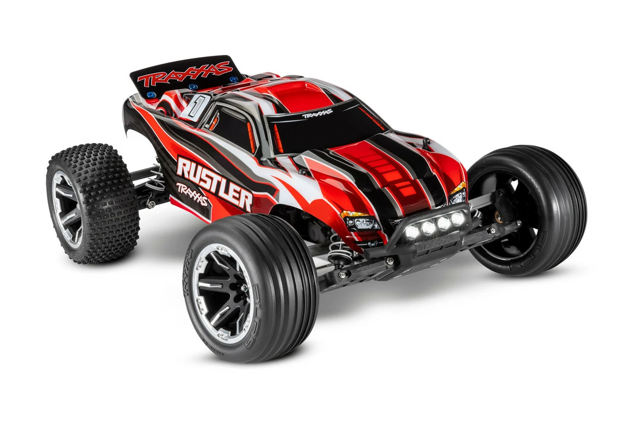 Traxxas Rustler 1/10 RTR Stadium Truck W/XL-5 ESC, TQ 2.4GHz Radio, Battery & DC Charger, LED Lighting (Red) 3 Traxxas Rustler 1/10 RTR Stadium Truck W/XL-5 ESC, TQ 2.4GHz Radio, Battery & DC Charger, LED Lighting (Red)