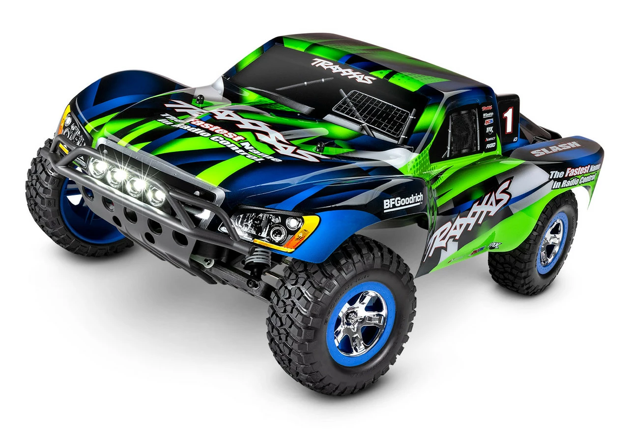 Traxxas Slash 1/10 2wd RTR Short Course Truck W/ XL-5 ESC, TQ 2.4GHz Radio, Battery And Charger And LED Lighting (Green) 3 Traxxas Slash 1/10 2wd RTR Short Course Truck W/ XL-5 ESC, TQ 2.4GHz Radio, Battery And Charger And LED Lighting (Green)