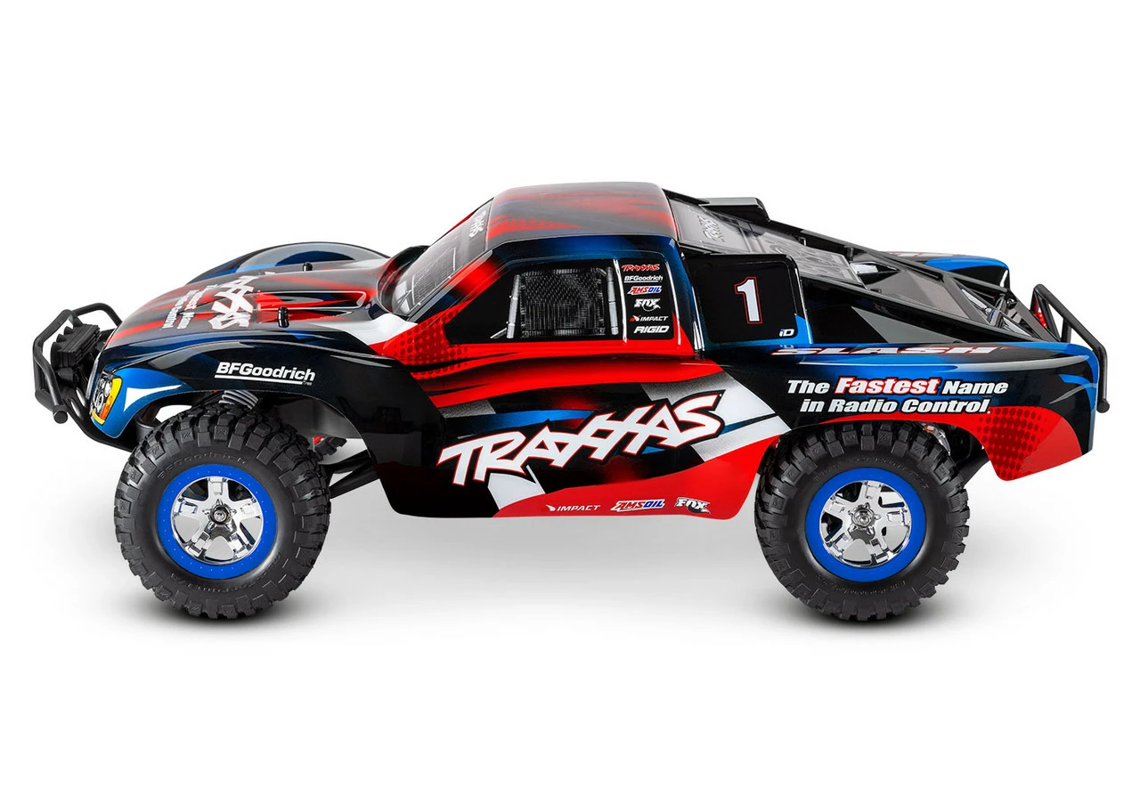 Traxxas Slash 1/10 2wd RTR Short Course Truck W/ XL-5 ESC, TQ 2.4GHz Radio, Battery And Charger And LED Lighting (Red/Blue) 4 Traxxas Slash 1/10 2wd RTR Short Course Truck W/ XL-5 ESC, TQ 2.4GHz Radio, Battery And Charger And LED Lighting (Red/Blue) - Image 2