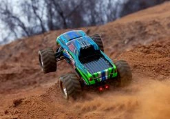 Traxxas Stampede 4X4 1/10 RTR Monster Truck W/XL-5 ESC, TQ 2.4GHz, Battery & Charger, LED Lighting (Blue) -RC Cars & Trucks Sales 67054 61 Stampede 4x4 ACTION Rear Green 24042.1649687665