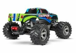 Traxxas Stampede 4X4 1/10 RTR Monster Truck W/XL-5 ESC, TQ 2.4GHz, Battery & Charger, LED Lighting (Blue) -RC Cars & Trucks Sales 67054 61 Stampede 4x4 Green 3qtr Rear 65448.1649687668