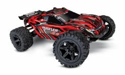 Traxxas Rustler 4X4 Brushed RTR 1/10 4WD Stadium Truck W/TQ 2.4GHz Radio & ID Battery & Charger (Red)