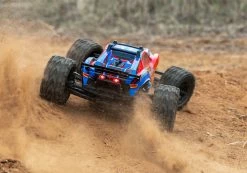 Traxxas Rustler 4X4 Brushed RTR 1/10 4WD Stadium Truck W/TQ 2.4GHz Radio & ID Battery & DC Charger, LED Lighting, Red -RC Cars & Trucks Sales 67064 61 Rustler 4X4 Red LtoR 44580.1649451321
