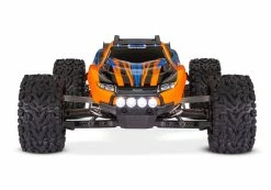Traxxas Rustler 4X4 Brushed RTR 1/10 4WD Stadium Truck W/TQ 2.4GHz Radio & ID Battery & DC Charger, LED Lighting, Orange -RC Cars & Trucks Sales 67064 61 Rustler 4x4 Frontview ORNG 56453.1649451479