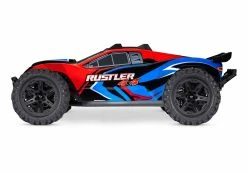 Traxxas Rustler 4X4 Brushed RTR 1/10 4WD Stadium Truck W/TQ 2.4GHz Radio & ID Battery & DC Charger, LED Lighting, Red -RC Cars & Trucks Sales 67064 61 Rustler 4x4 Side RED 07634.1649451316