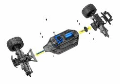 Traxxas Rustler 4X4 VXL Brushless RTR 1/10 4WD Stadium Truck (Solar Flare) W/TQi 2.4GHz Radio & TSM -RC Cars & Trucks Sales 67076 4 Rustler 4X4 VXL Modular Chassis 11343.1639514618