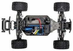 Traxxas Rustler 4X4 VXL Brushless RTR 1/10 4WD Stadium Truck W/TQi 2.4GHz Radio & TSM (Blue) -RC Cars & Trucks Sales 67076 4 Rustler 4x4 VXL CHASSIS OVERHEAD 99630.1592337203