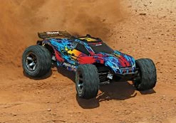 Traxxas Rustler 4X4 VXL Brushless RTR 1/10 4WD Stadium Truck W/TQi 2.4GHz Radio & TSM (Red) -RC Cars & Trucks Sales 67076 4 Rustler 4x4 VXL RED ACTION 01 82943.1562362272