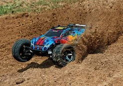 Traxxas Rustler 4X4 VXL Brushless RTR 1/10 4WD Stadium Truck W/TQi 2.4GHz Radio & TSM (Red) -RC Cars & Trucks Sales 67076 4 Rustler 4x4 VXL RED ACTION 02 52581.1562362273