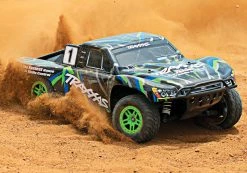 Traxxas Slash 4X4 RTR 4WD Brushed Short Course Truck With DC Charger/battery (Green) -RC Cars & Trucks Sales 68054 1 Slash 4x4 GREEN Action 02 70418.1562436320