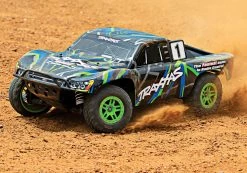 Traxxas Slash 4X4 RTR 4WD Brushed Short Course Truck With DC Charger/battery (Green) -RC Cars & Trucks Sales 68054 1 Slash 4x4 GREEN Action 03 15643.1562436320