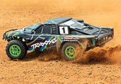Traxxas Slash 4X4 RTR 4WD Brushed Short Course Truck With DC Charger/battery (Green) -RC Cars & Trucks Sales 68054 1 Slash 4x4 GREEN Action 04 74784.1562436320