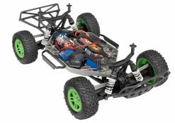 Traxxas Slash 4X4 RTR 4WD Brushed Short Course Truck With DC Charger/battery (Green) -RC Cars & Trucks Sales 68054 1 Slash 4x4 GREEN chassis 3qtr right 20298.1562436319