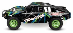 Traxxas Slash 4X4 RTR 4WD Brushed Short Course Truck With DC Charger/battery (Green) -RC Cars & Trucks Sales 68054 1 Slash 4x4 GREEN side 37610.1562436319