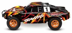 Traxxas Slash 4X4 RTR 4WD Brushed Short Course Truck With DC Charger/battery (Orange) -RC Cars & Trucks Sales 68054 1 Slash 4x4 ORANGE side 94335.1562437426