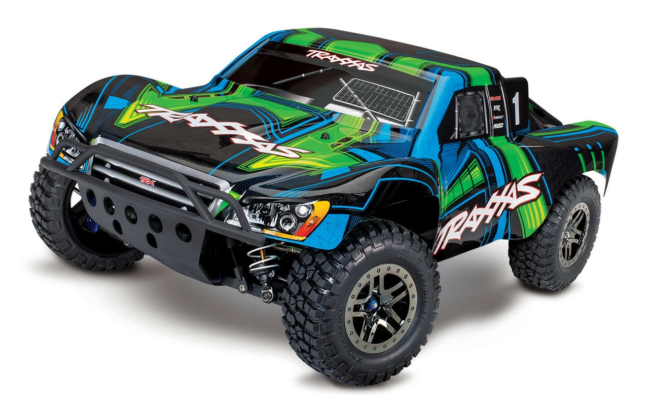 Traxxas Slash 4X4 Ultimate RTR 4WD Short Course Truck W/ TSM And TQi 2.4GHz Radio (Green) 3 Traxxas Slash 4X4 Ultimate RTR 4WD Short Course Truck W/ TSM And TQi 2.4GHz Radio (Green)