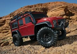 Traxxas TRX-4 1/10 Scale Trail Rock Crawler W/Land Rover Defender Body W/XL-5 ESC & TQi 2.4GHz Radio (Red) -RC Cars & Trucks Sales 82056 4 TRX 4 Action 1 56474.1562621840
