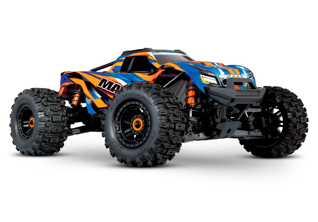 Traxxas Maxx With Widemaxx 1/10 4wd Brushless Electric Monster Truck W/ TQi 2.4GHz Radio System, Orange 3 Traxxas Maxx With Widemaxx 1/10 4wd Brushless Electric Monster Truck W/ TQi 2.4GHz Radio System, Orange