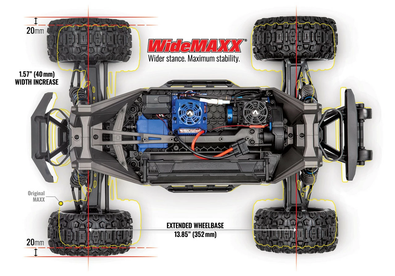 Traxxas Maxx With Widemaxx 1/10 4wd Brushless Electric Monster Truck W/ TQi 2.4GHz Radio System, Blue 6 Traxxas Maxx With Widemaxx 1/10 4wd Brushless Electric Monster Truck W/ TQi 2.4GHz Radio System, Blue - Image 4
