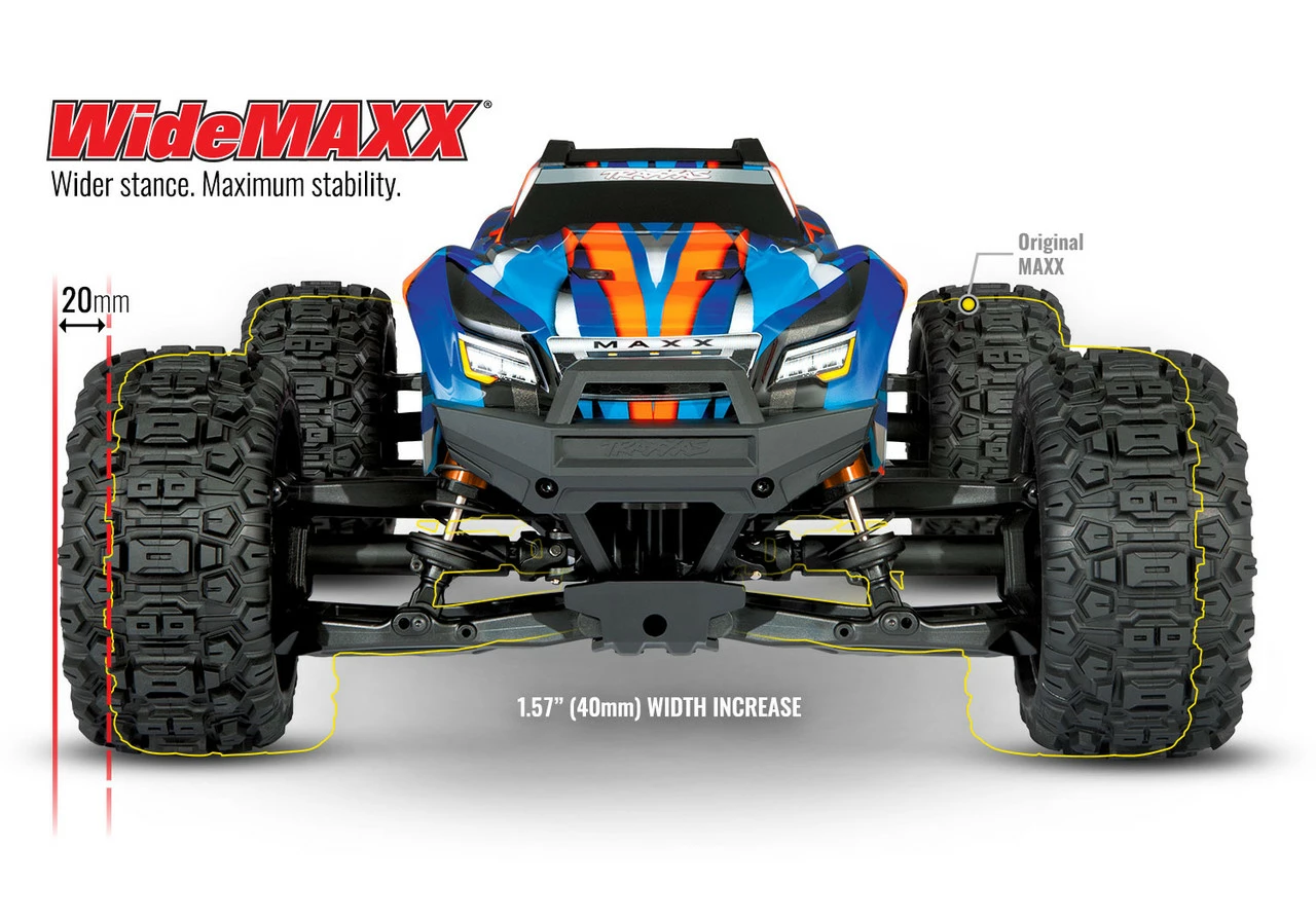 Traxxas Maxx With Widemaxx 1/10 4wd Brushless Electric Monster Truck W/ TQi 2.4GHz Radio System, Orange 6 Traxxas Maxx With Widemaxx 1/10 4wd Brushless Electric Monster Truck W/ TQi 2.4GHz Radio System, Orange - Image 4