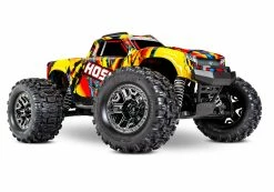 Traxxas Hoss 4X4 VXL 3S 4WD Brushless RTR Monster Truck W/TQi 2.4GHz Radio, TSM & Self-Righting, Solar Flare