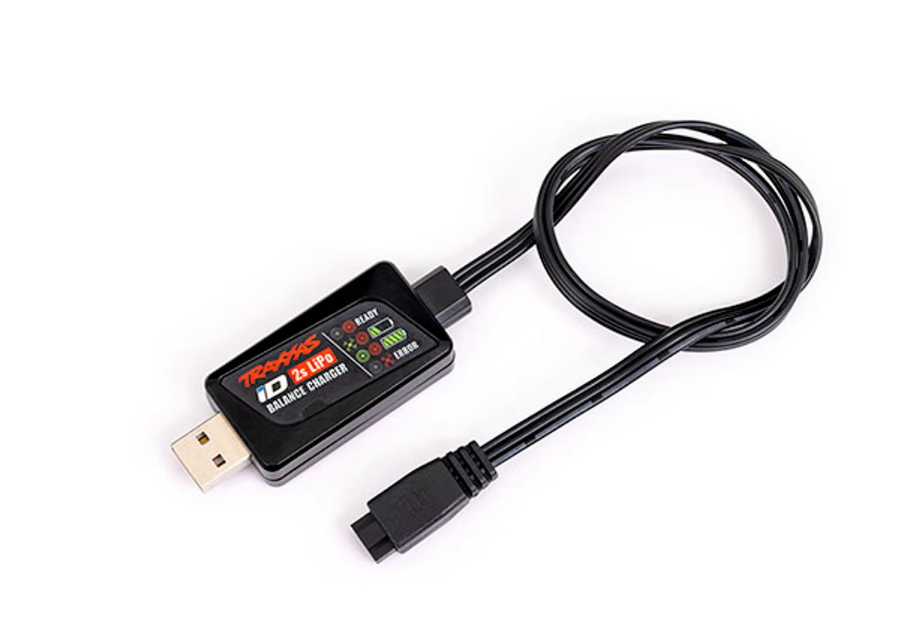 Traxxas 9767 Charger, ID Balance, USB For 2-cell 7.4 Volt LiPo With ID Connector Only 3 Traxxas 9767 Charger, ID Balance, USB For 2-cell 7.4 Volt LiPo With ID Connector Only