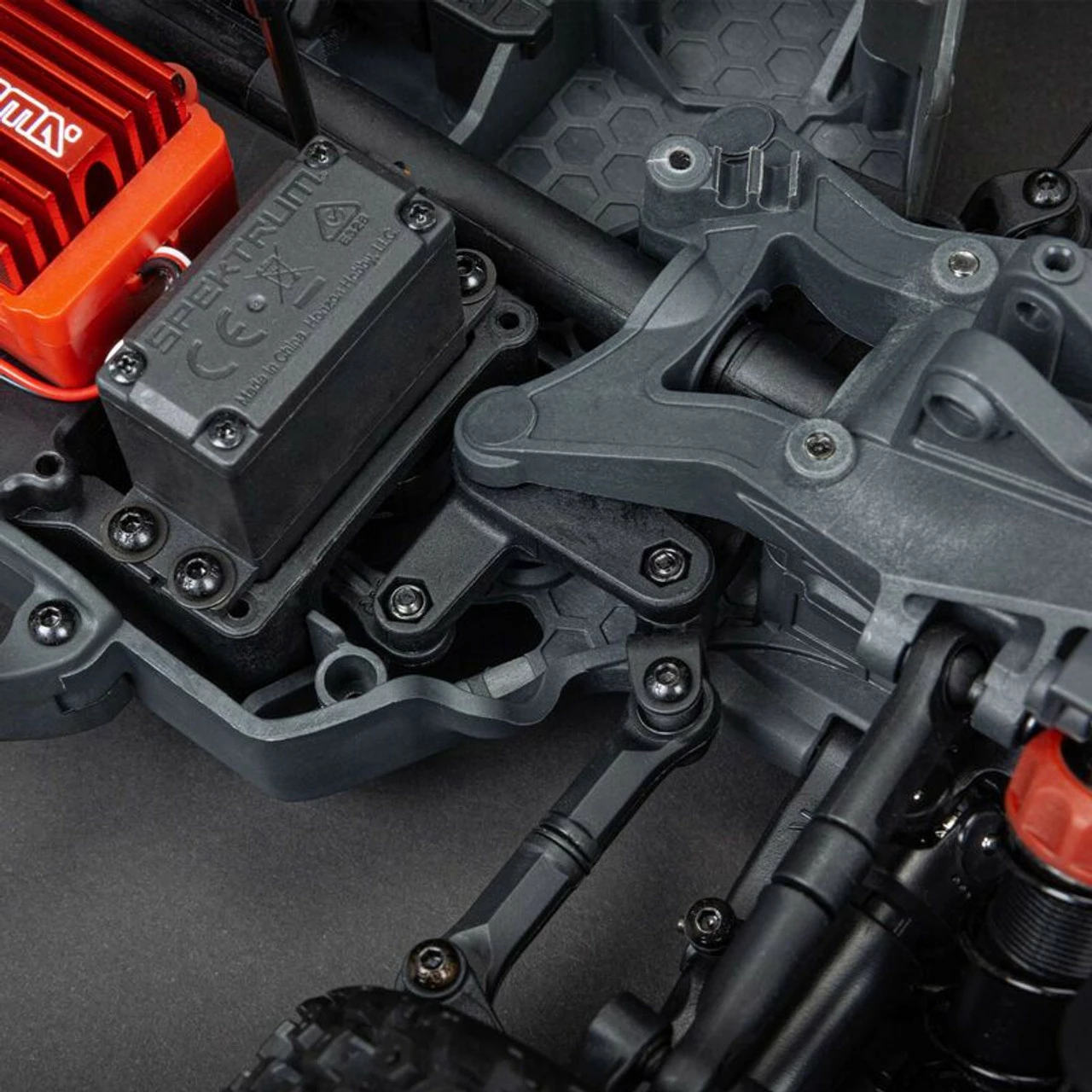 Arrma Infraction 4x4 Mega 1/8 Street Bash Resto Mod Truck RTR, Red/Blue 13 Arrma Infraction 4x4 Mega 1/8 Street Bash Resto Mod Truck RTR, Red/Blue - Image 11