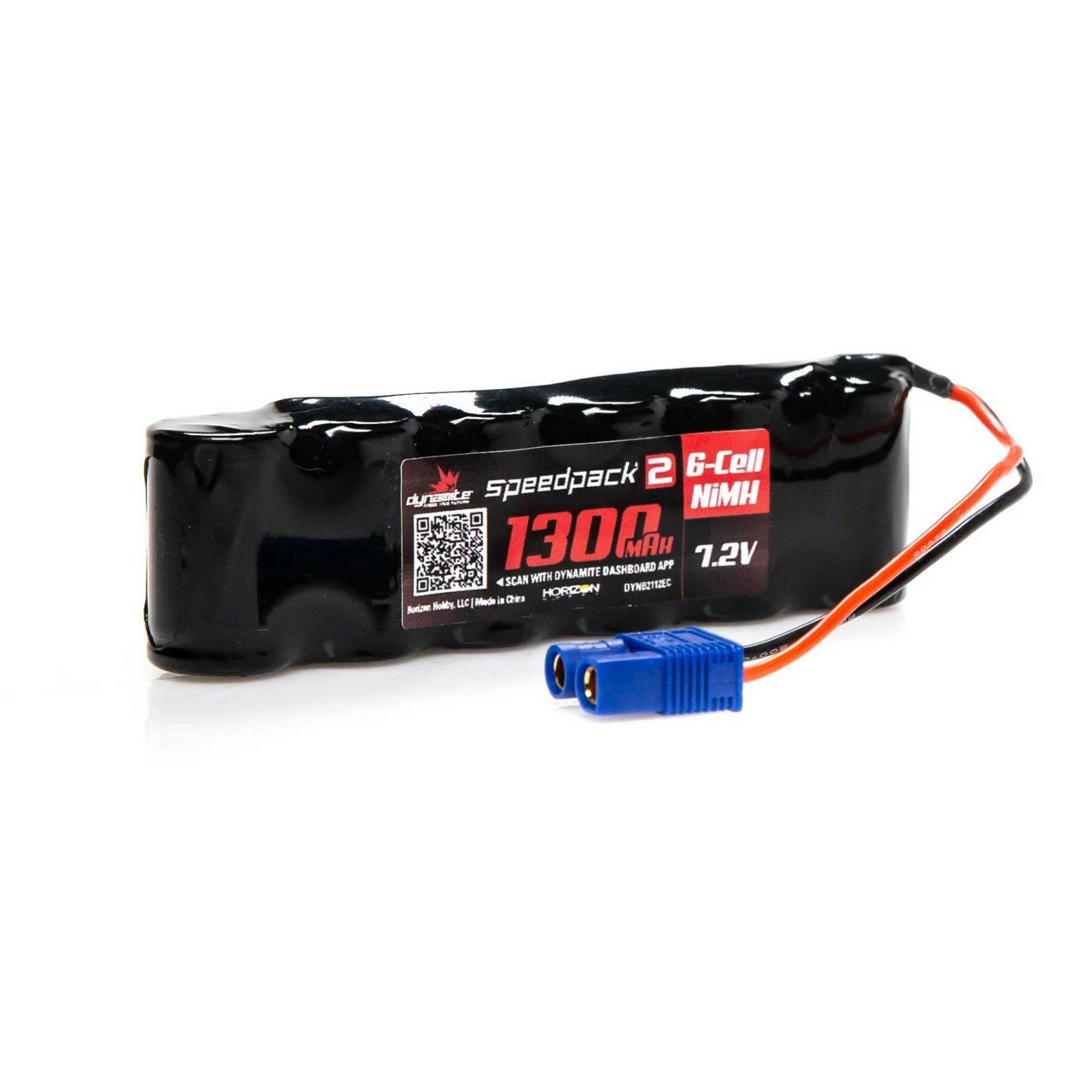 Dynamite 7.2V 1300mAh NiMH 6-Cell 2/3A Flat Battery W/ EC3 3 Dynamite 7.2V 1300mAh NiMH 6-Cell 2/3A Flat Battery W/ EC3