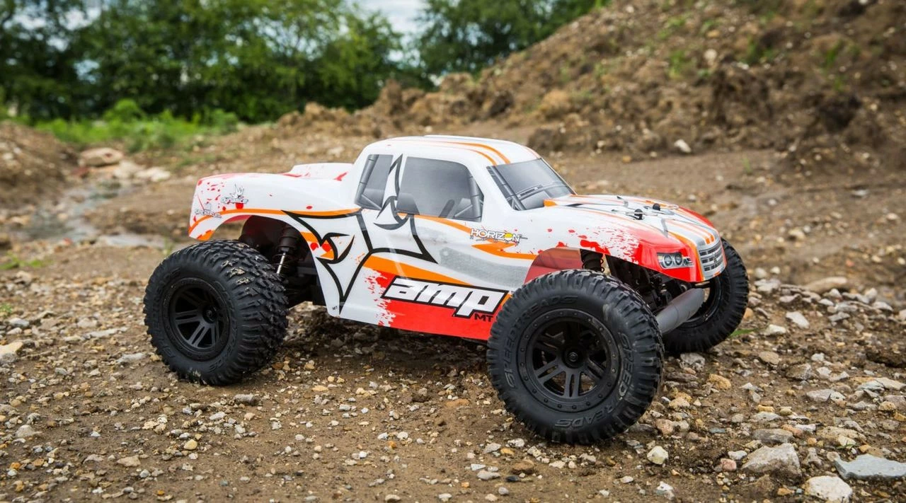 ECX AMP 1/10 RTR 2WD Monster Truck W/2.4GHz Radio (White/Orange) 6 ECX AMP 1/10 RTR 2WD Monster Truck W/2.4GHz Radio (White/Orange) - Image 4