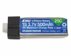 Eflite E-flite 1S EFLB5001S25UM 25C High Current LiPo Battery Pack W/UMX Connector (3.7V/500mAh)