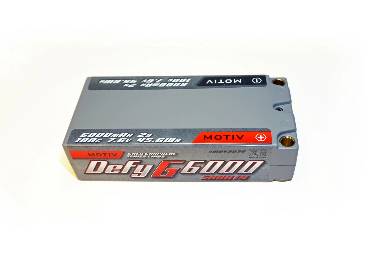 Motiv Defy G Grey Graphene Pro 2S LiPo 7.6v/6000 MAH Shorty 3 Motiv Defy G Grey Graphene Pro 2S LiPo 7.6v/6000 MAH Shorty