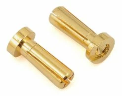 ProTek RC 5044 4mm Low Profile "Super Bullet" Solid Gold Connectors (2 Male)