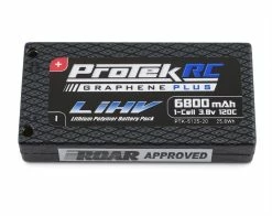 ProTek RC 1S 120C Low IR Si-Graphene + HV LiPo Battery (3.8V/6800mAh) W/ 4mm Connectors (Roar Approved)