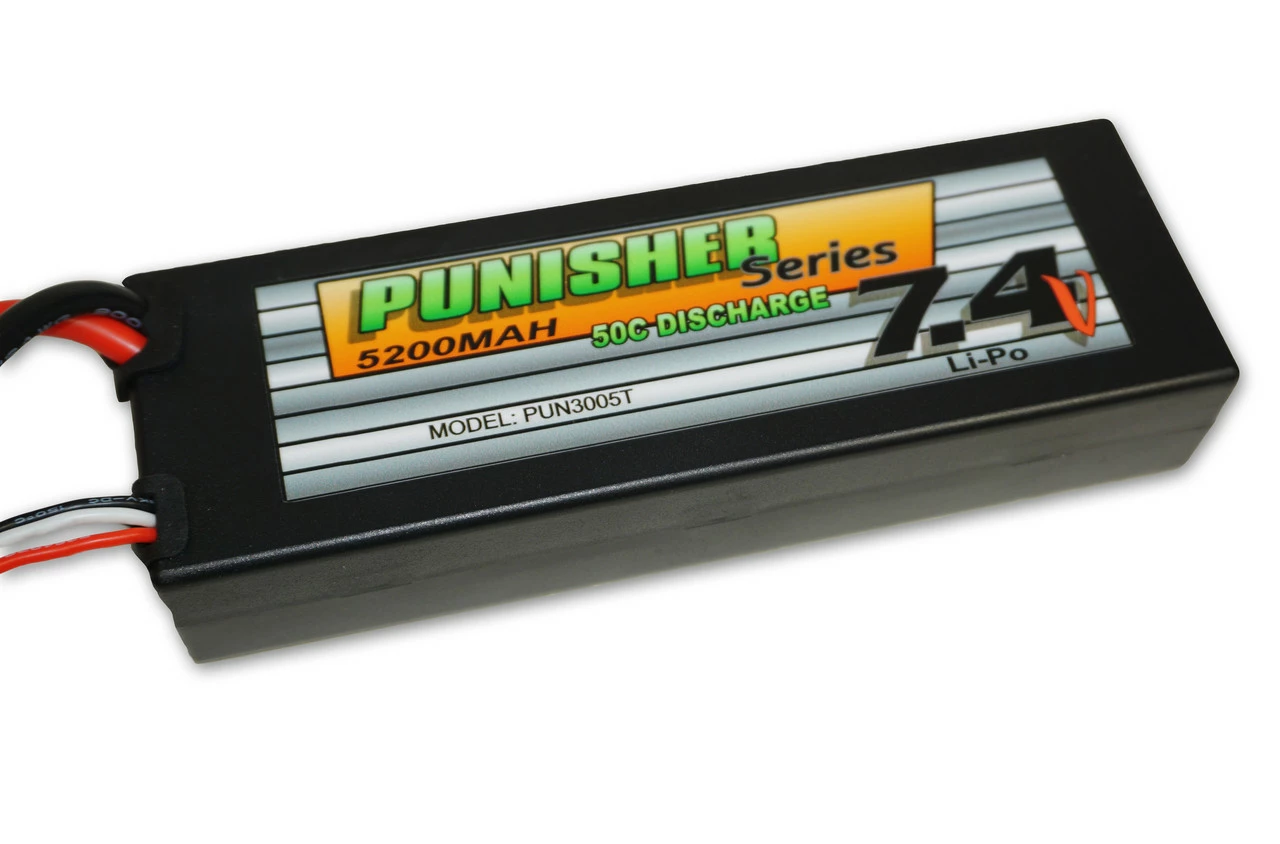 Punisher Series 5200mah 50C 2cell Lipo (Traxxas Plug) 7.4V Battery 3 Punisher Series 5200mah 50C 2cell Lipo (Traxxas Plug) 7.4V Battery