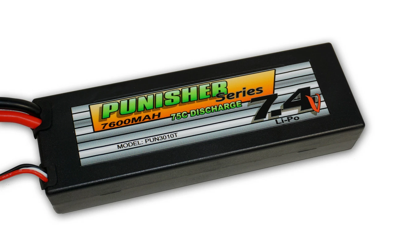 Punisher Series 7600mah 75C 2 Cell Lipo (Traxxas Plug) 7.4V 3 Punisher Series 7600mah 75C 2 Cell Lipo (Traxxas Plug) 7.4V